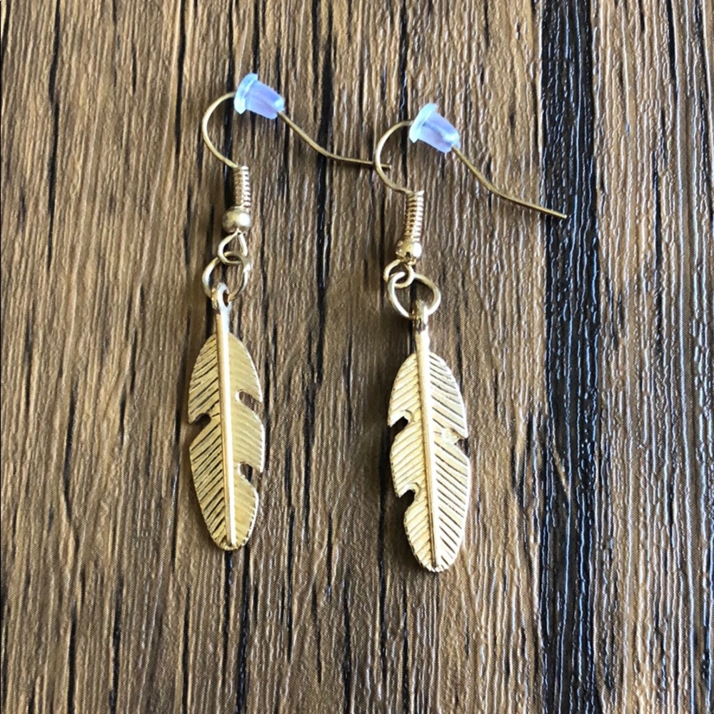 Gold leaf earrings